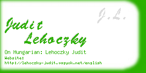 judit lehoczky business card